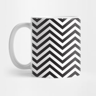 Simple Black and White Chevron Pattern Mug